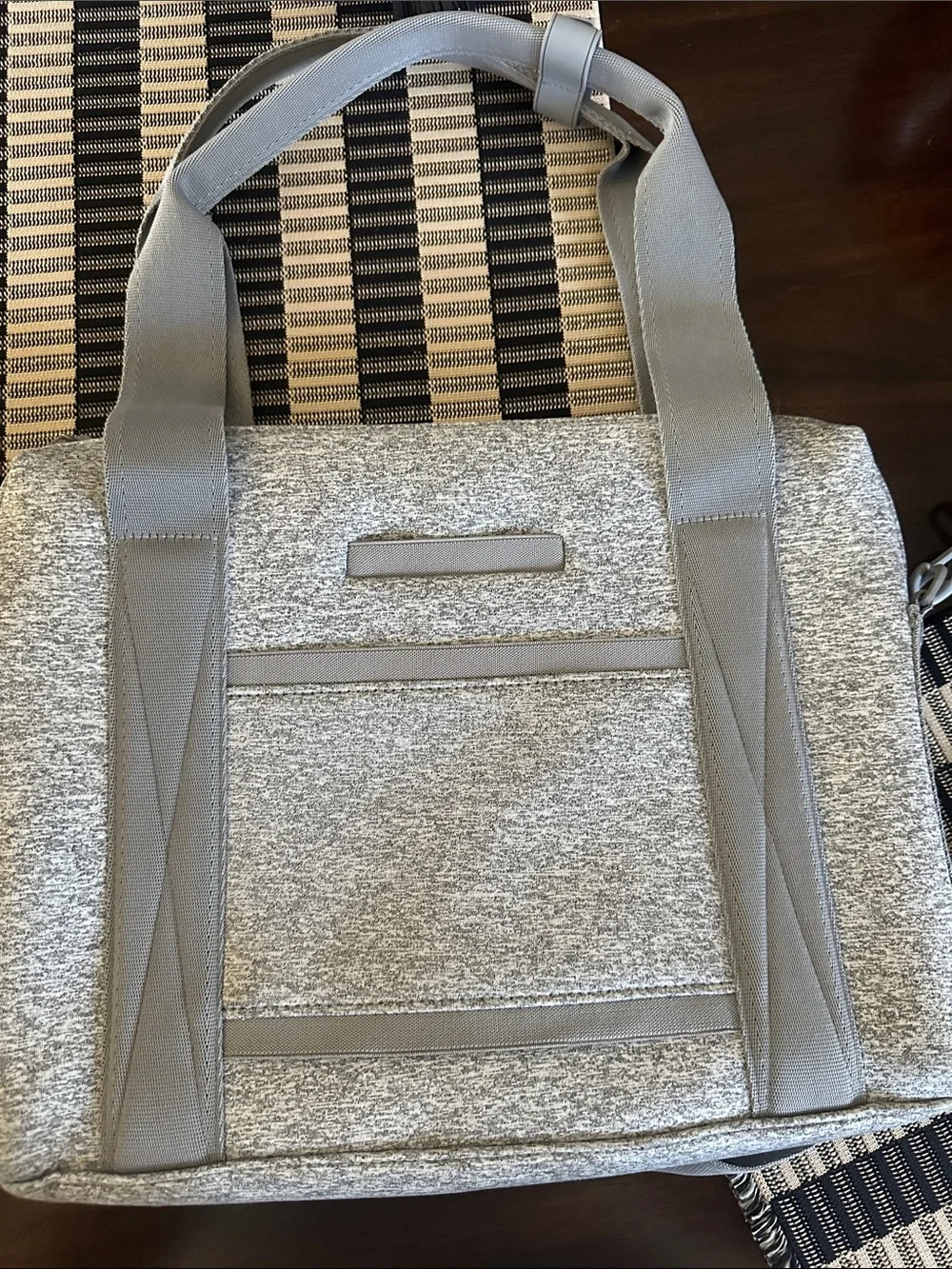 Dagne Dover Light Gray Men's Laptop Tote with Adjustable Strap